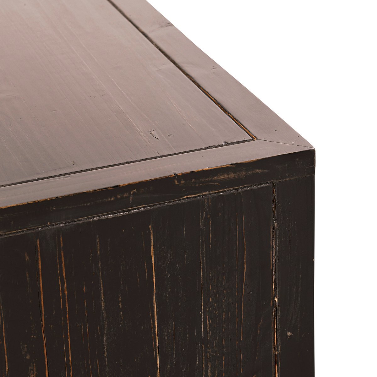 Anton Rectangle 4Dwr Coffee Table - Black-Natural