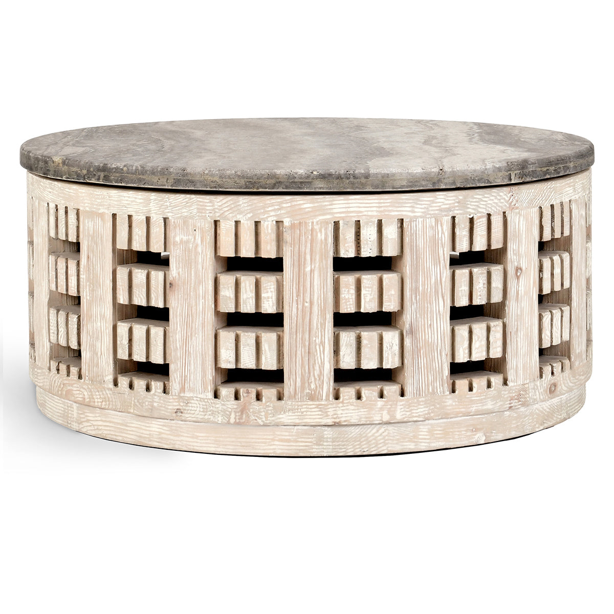 Becky Round Coffee Table - Vintage Cream