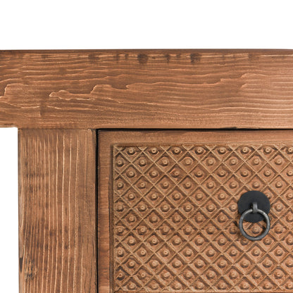 Lahey 11Dwr Rectangle Console Table - Mission Brown