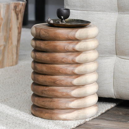 Gala Round End Table - Natural