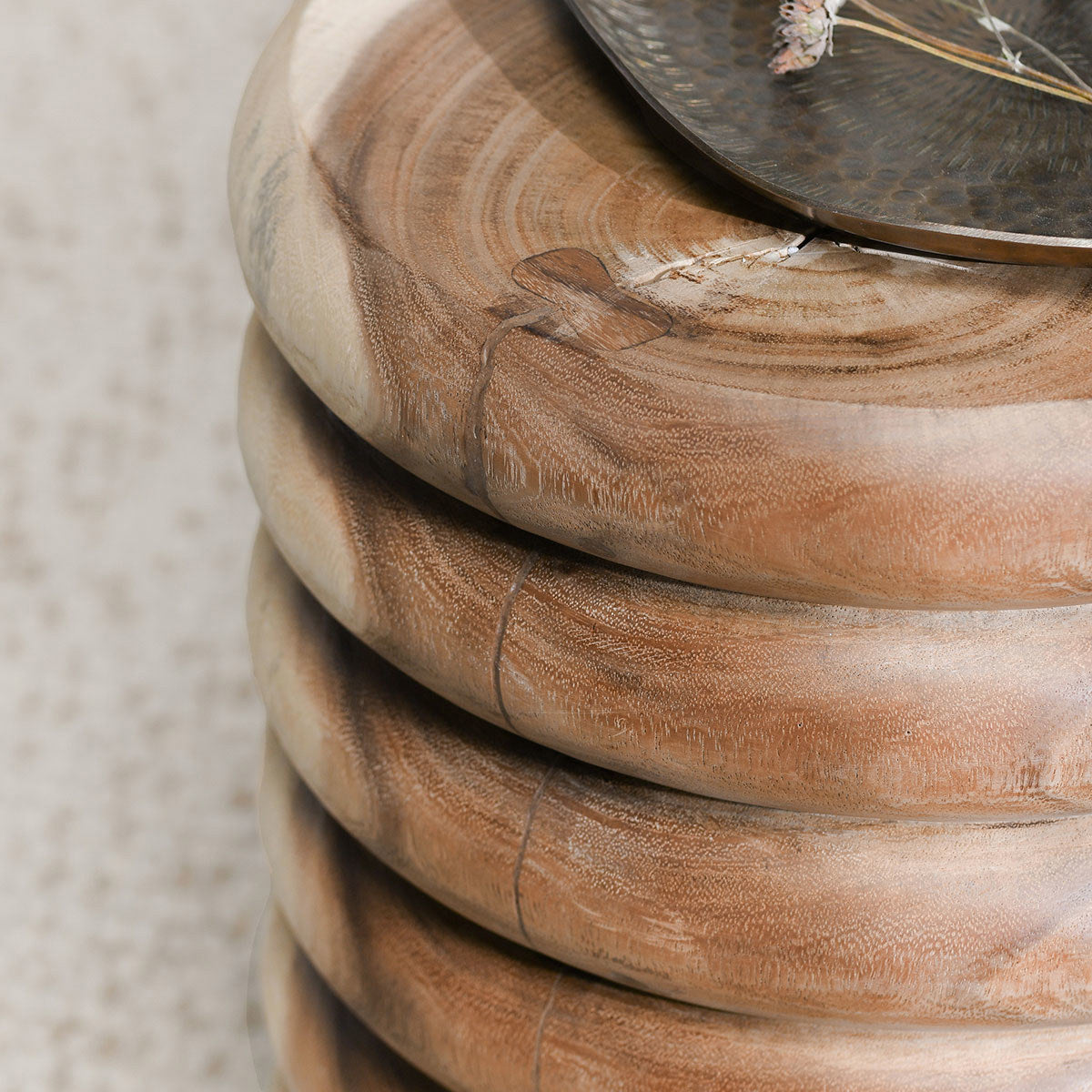 Gala Round End Table - Natural