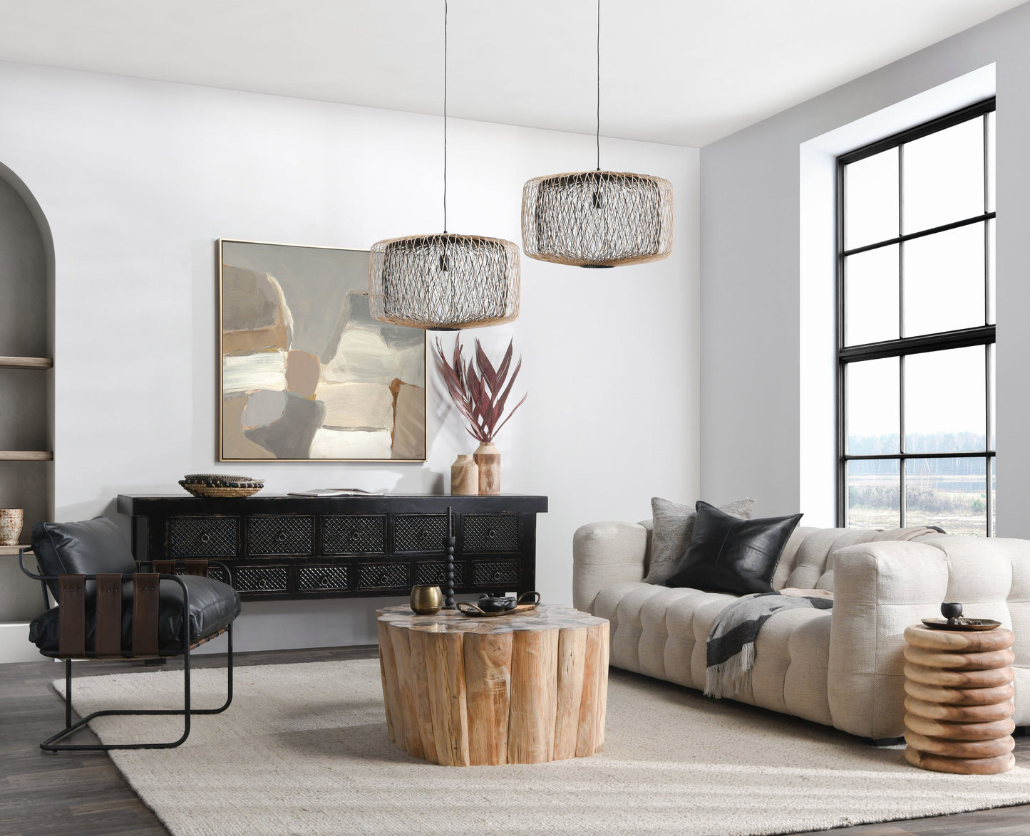 Gala Round End Table - Natural