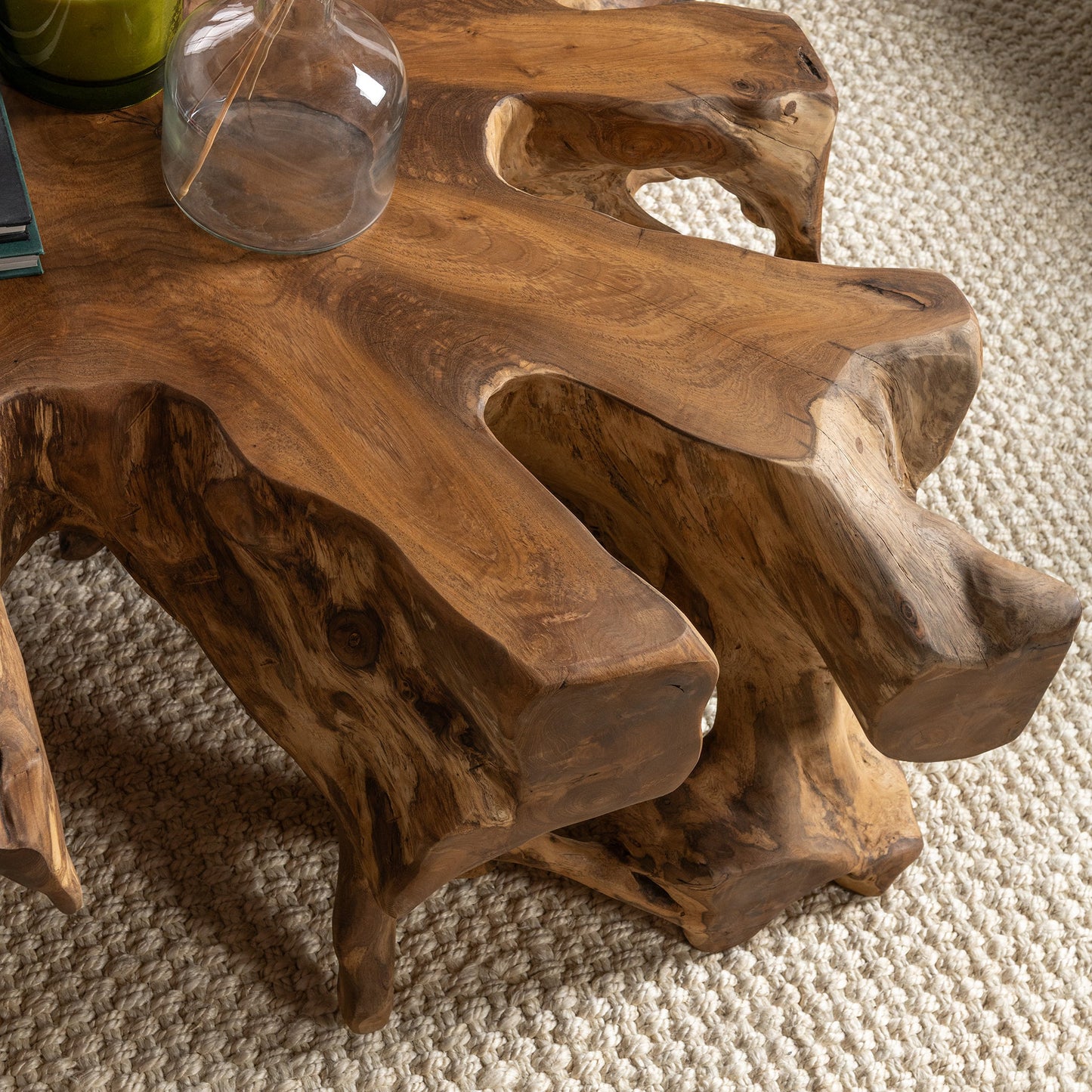Cypress Root 40" Square Coffee Table Natural - Natural