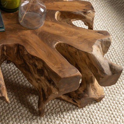Cypress Root 40" Square Coffee Table Natural - Natural