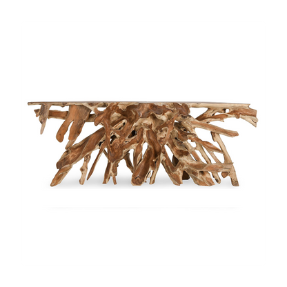 Shia Teak Root Console Table - Natural