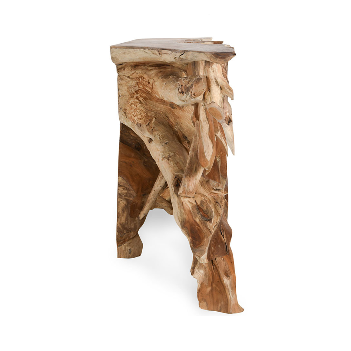Shia Teak Root Console Table - Natural