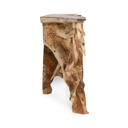 Shia Teak Root Console Table - Natural