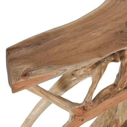 Cypress Teak Root Console Table 70-71" - Natural