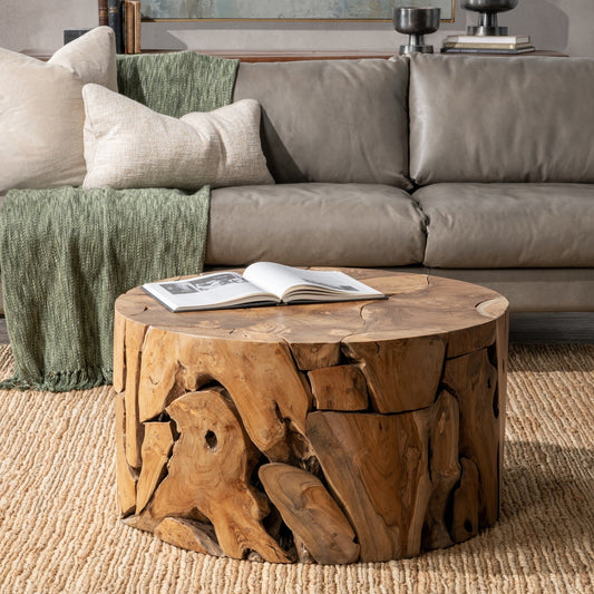Rhea Round Coffee Table - Natural