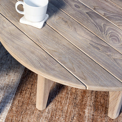 Dawn Outdoor Round Coffee Table - Gray