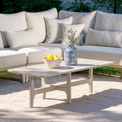 Dawn Outdoor Rectangle Coffee Table - Gray