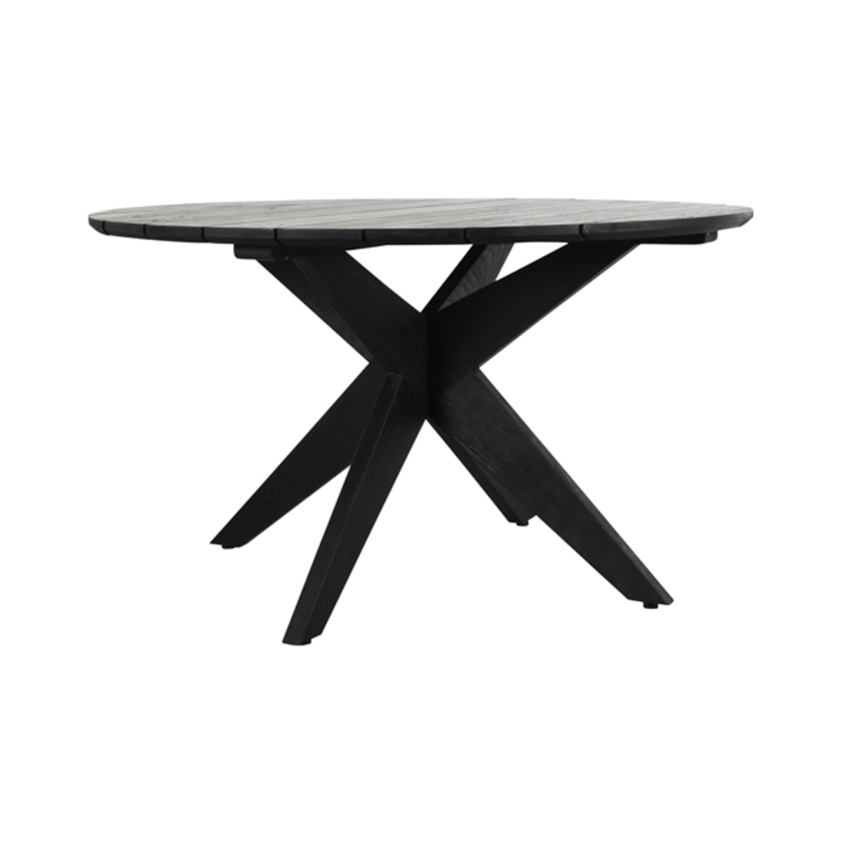 Alameda 53" Outdoor Round Dining Table - Black