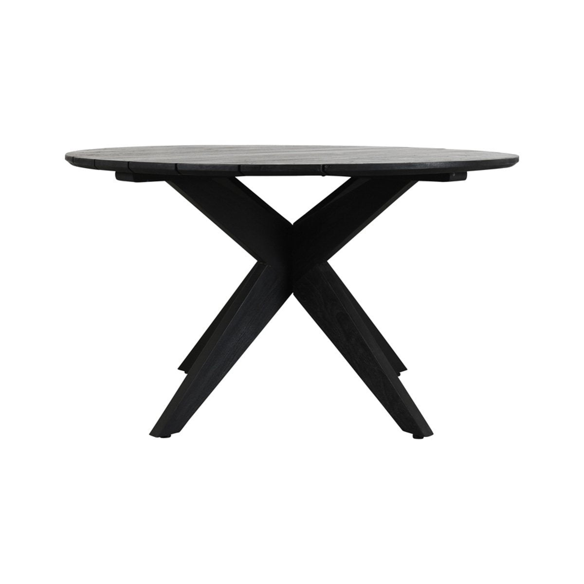 Alameda 53" Outdoor Round Dining Table - Black