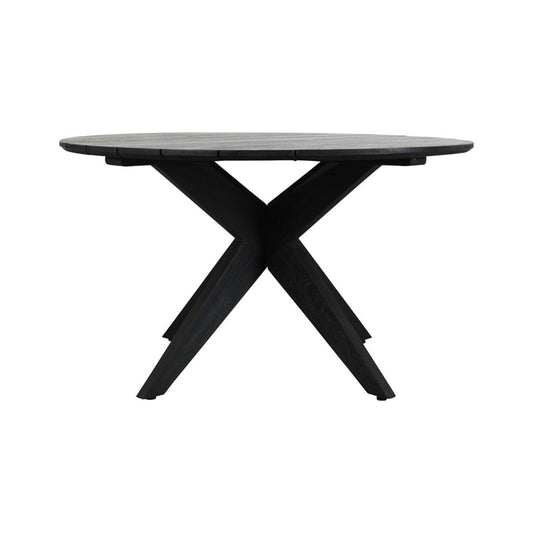 Alameda 53" Outdoor Round Dining Table - Black