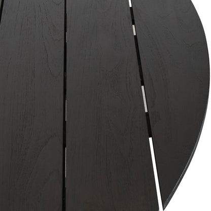 Alameda 53" Outdoor Round Dining Table - Black