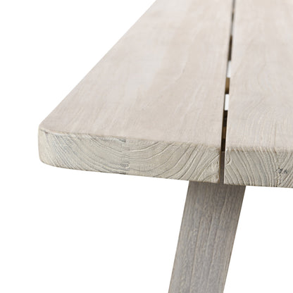 Agnes Outdoor Rectangle Dining Table - Gray