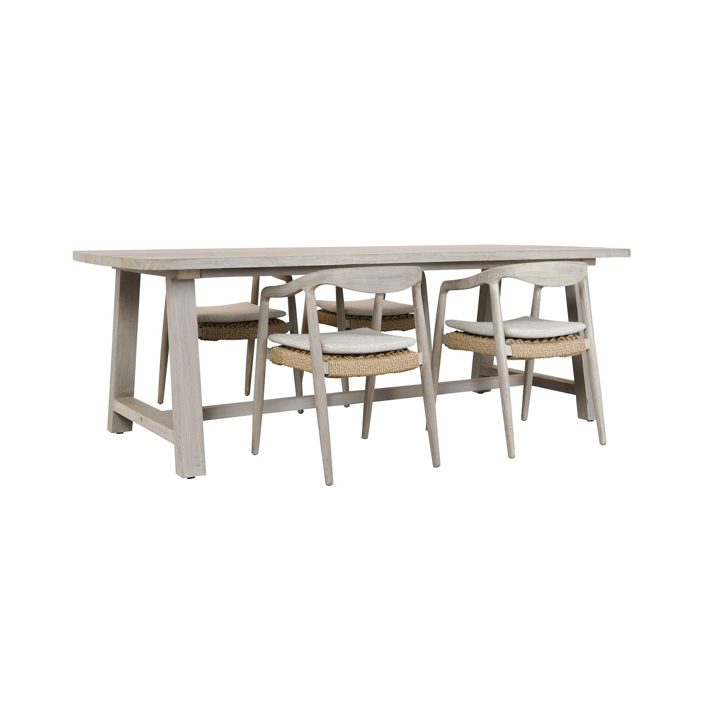 Agnes Outdoor Rectangle Dining Table - Gray