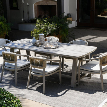Agnes Outdoor Rectangle Dining Table - Gray