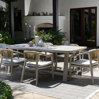 Agnes Outdoor Rectangle Dining Table - Gray