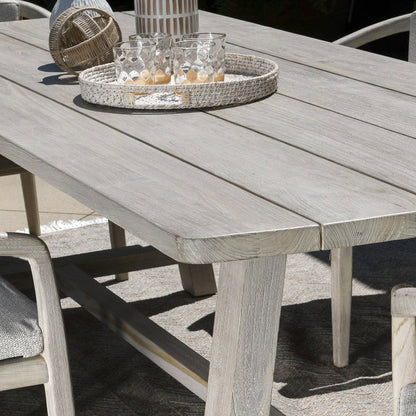 Agnes Outdoor Rectangle Dining Table - Gray