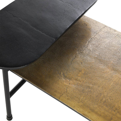 Wagner Cast Aluminum Rectangle Coffee Table - Dark Antique