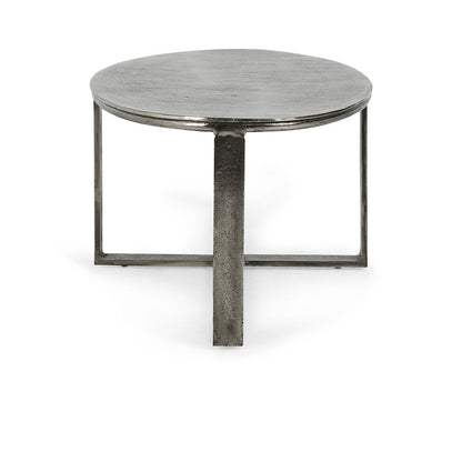 Flores Cast Aluminum Oval Coffee Table - Nickle
