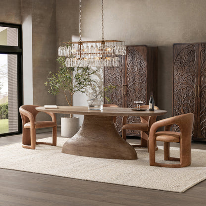 Amra Oval Dining Table - Sandstone Greige