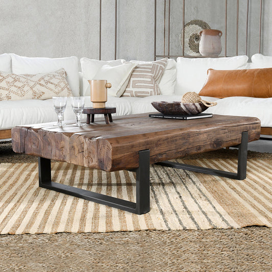 Duarte Rectangle Coffee Table - Rustic Brown