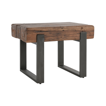 Duarte Rectangle End Table - Rustic Brown