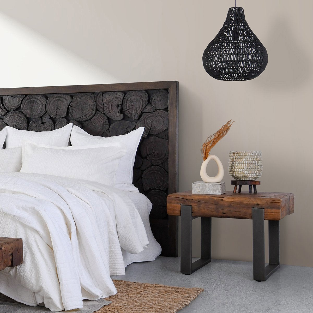 Duarte Rectangle End Table - Rustic Brown