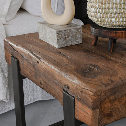 Duarte Rectangle End Table - Rustic Brown