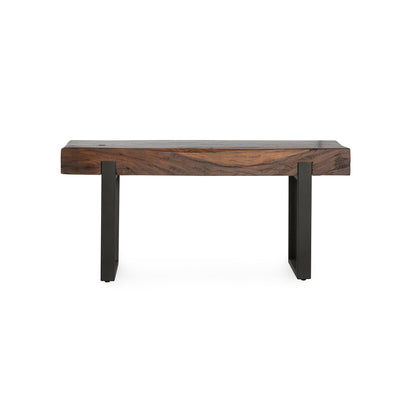 Duarte Rectangle Console Table - Rustic Brown