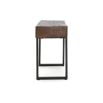 Duarte Rectangle Console Table - Rustic Brown