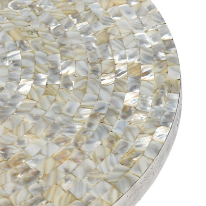 Ariel Aluminum Round Coffee Table - Silver