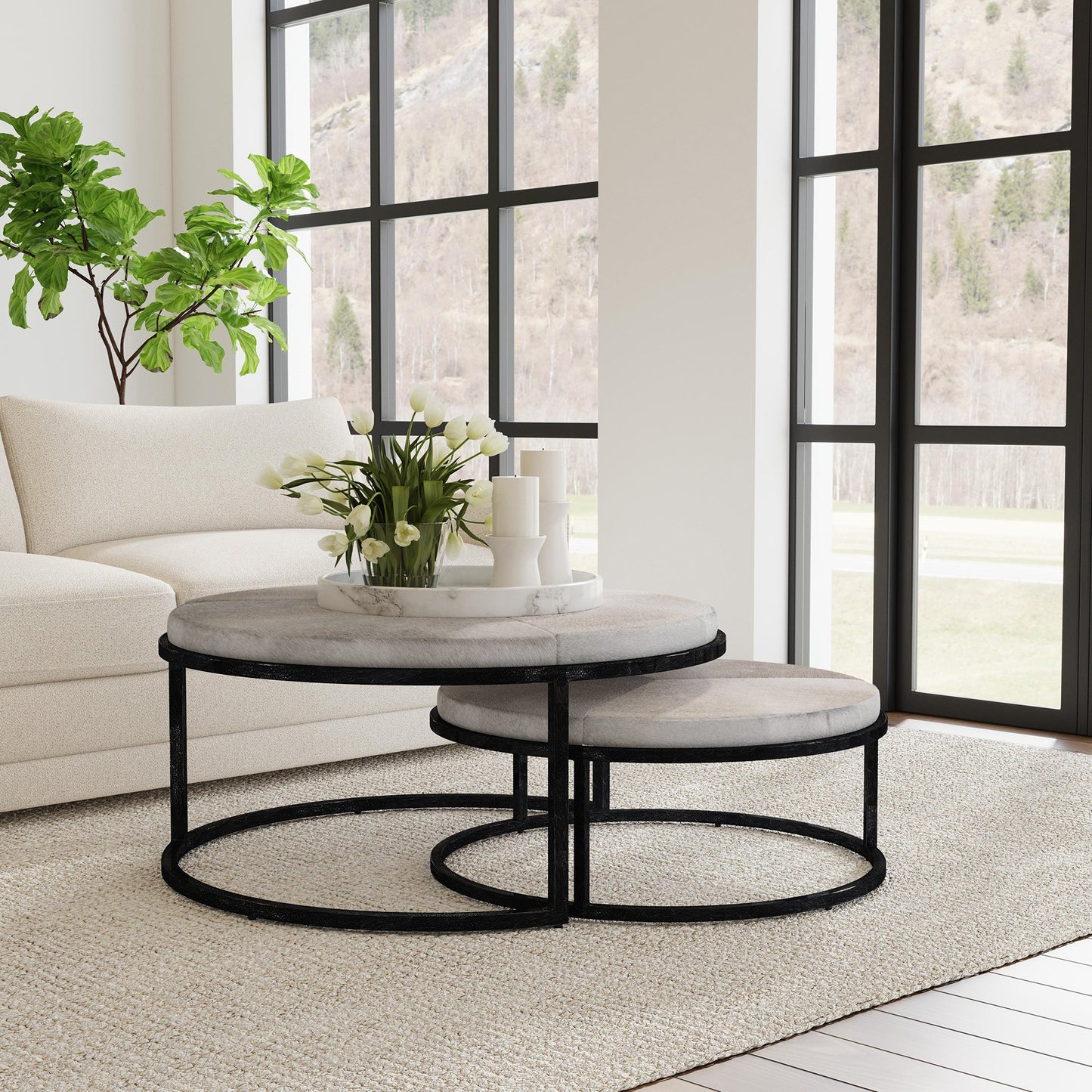 Hayword Hide Nesting Coffee Tables Set of 2