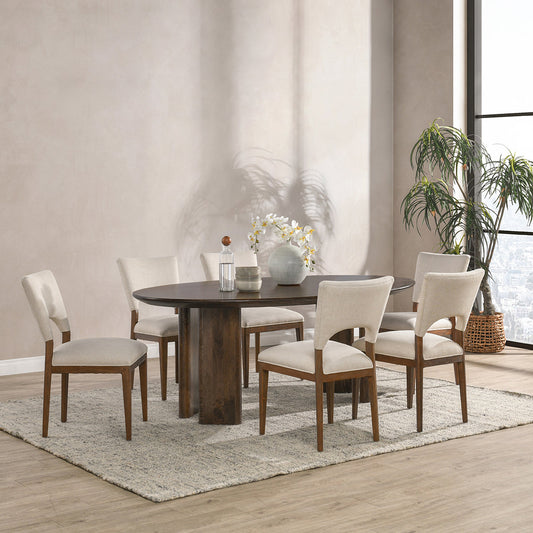 Norwood Oval Dining Table - Bark Brown