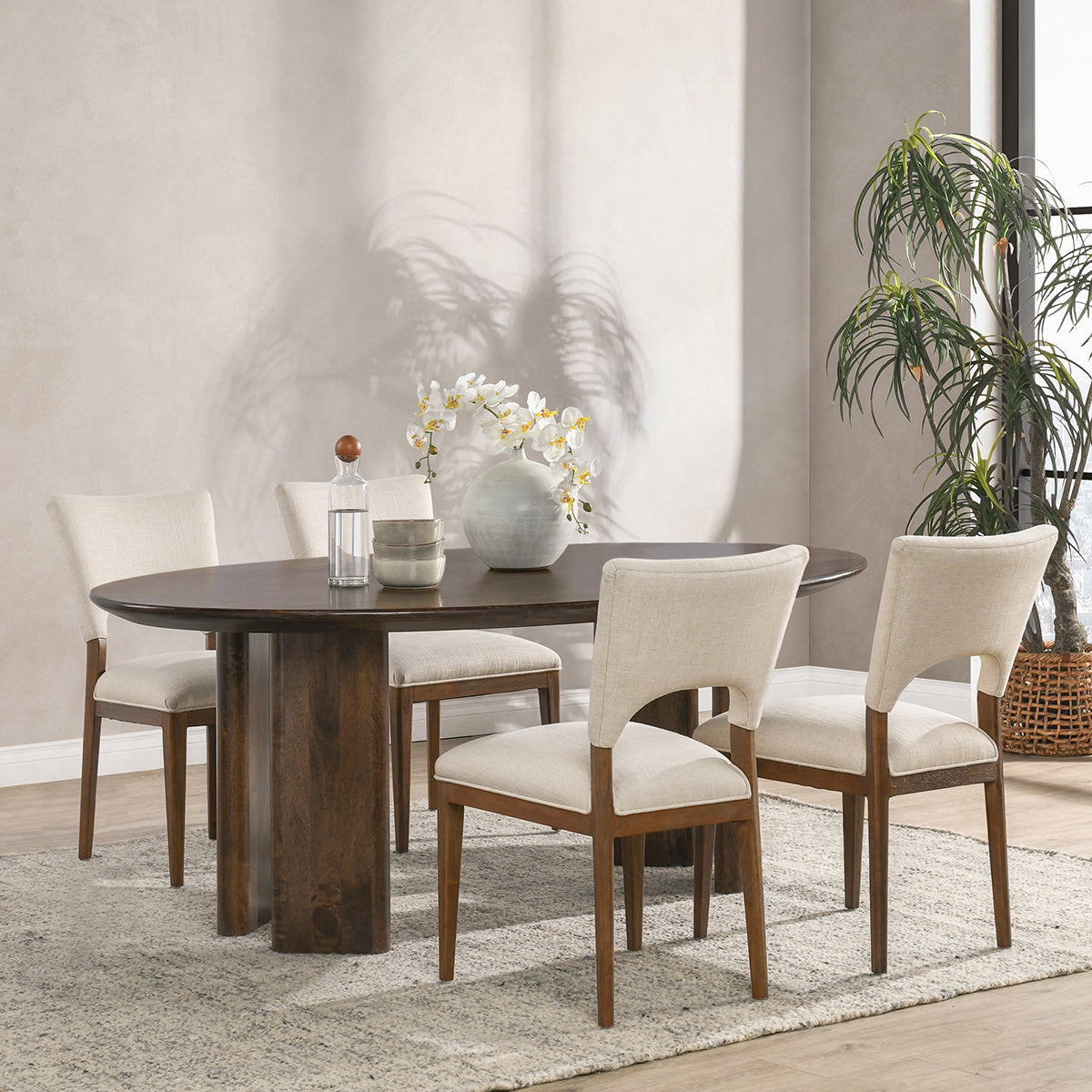 Norwood Oval Dining Table - Bark Brown