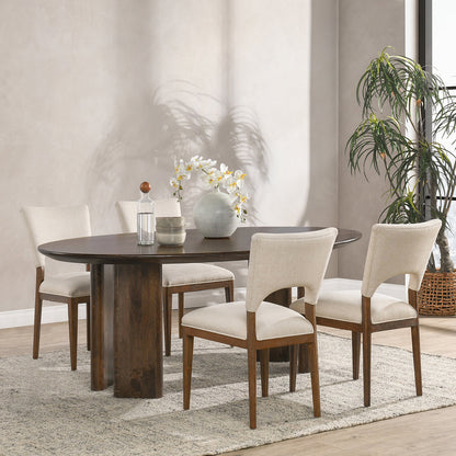 Norwood Oval Dining Table - Bark Brown