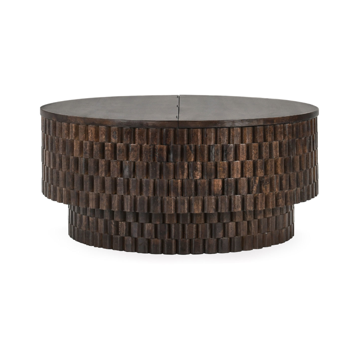 Norwood Round Coffee Table - Bark Brown
