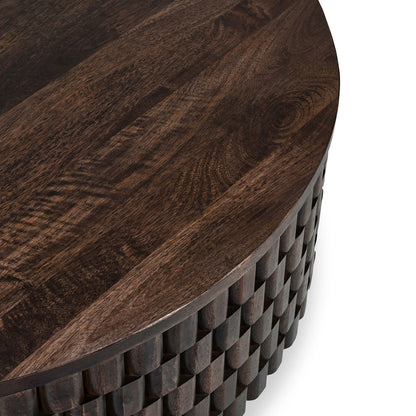 Norwood Round Coffee Table - Bark Brown