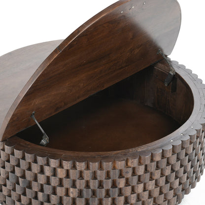 Norwood Round Coffee Table - Bark Brown