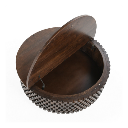 Norwood Round Coffee Table - Bark Brown