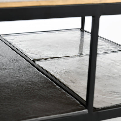 Remmy Cast Aluminum Rectangle Coffee Table - Brass Antique