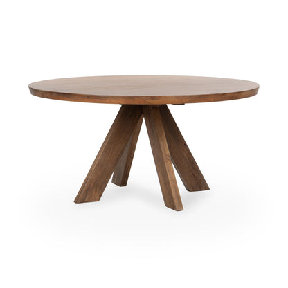 Rodrigo  Round Dining Table - Hickory Brown
