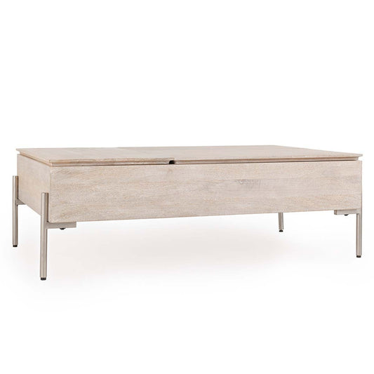 Rocklin Double Round Lift Top Coffee Table - White