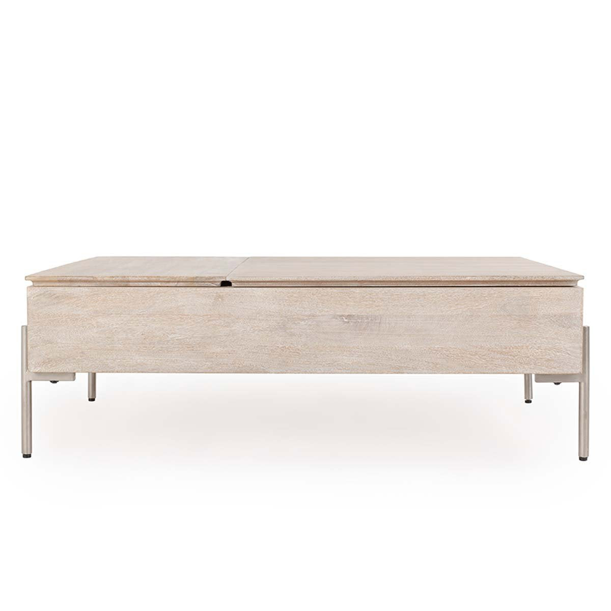 Rocklin Double Round Lift Top Coffee Table - White