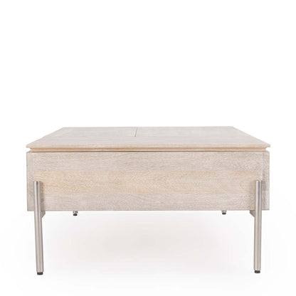 Rocklin Double Round Lift Top Coffee Table - White