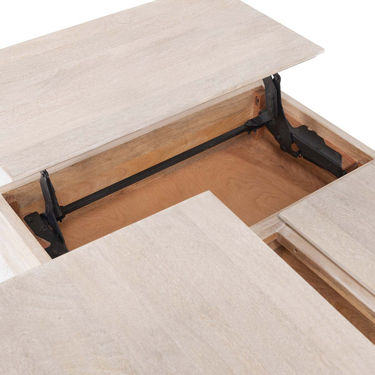 Rocklin Double Round Lift Top Coffee Table - White