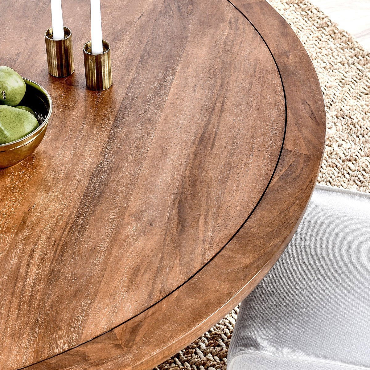 Selena Round Dining Table - Hickory Brown
