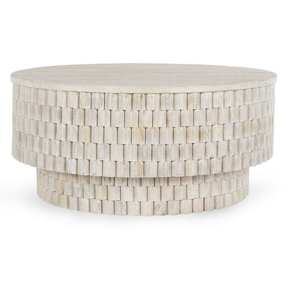 Norwood Round Coffee Table - Coastal White